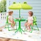 4-Piece Kids Picnic Set with Table, 2 Chairs, and Adjustable Umbrella